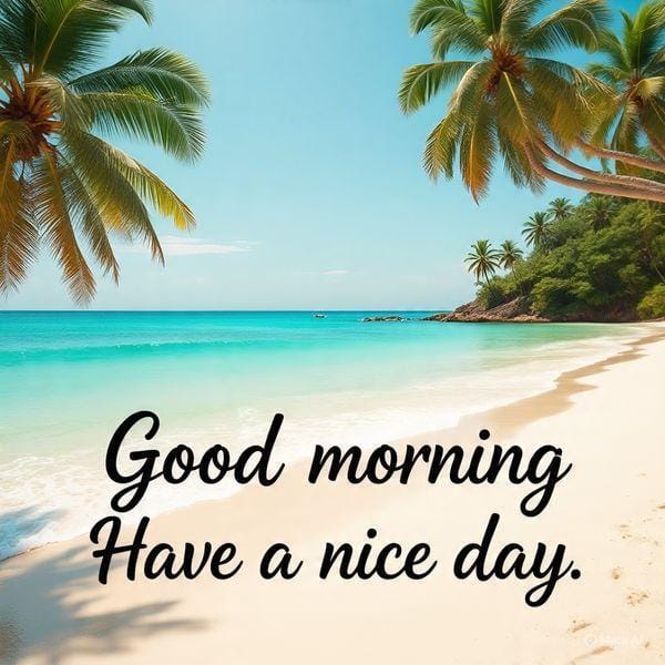 good morning images with have a nice day message
