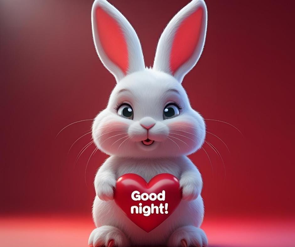 good night images with bunny